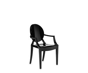 Kartell LOULOU GHOST Chaise lot de 4, noir