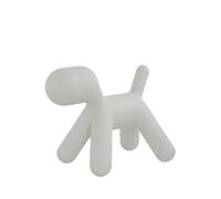 Kartell MagisMeToo Tabouret avec Surface Mate en polyéthylène Forme de Chien pour Enfant, Blanc, Taille M