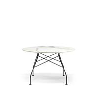Kartell Table Glossy - marbre blanc - noir - rond