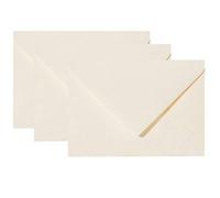 Karten & Co. Lot de 25 enveloppes format B6, 120 g/m², Crème (couleur n°01), 125 x 176 mm