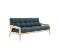 Karup Grab Canapé-lit en Pin Laqué Transparent/757 Bleu Pétrole