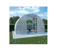 vidaXL Serre 45748 – PE/Acier, 4,5 m² (300x150x200 cm) – Blanche