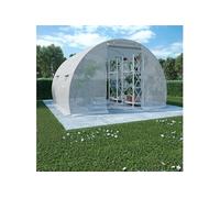vidaXL Serre à fleurs et légumes – 9 m² (300×300×200 cm) acier blanc