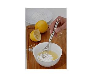 Kasahome Mini fouet de cuisine en acier inoxydable - Fouet de cuisine - Batteur manuel d'oeufs pour gâteaux 16 cm