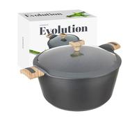 KASANOVA Casserole antiadhésive Evolution, à induction, casserole de haute qualité avec couvercle, adaptée à toutes les plaques de cuisson (Casserole 32 cm)