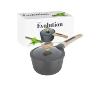 KASANOVA Casserole antiadhésive Evolution, casserole à induction, casserole de haute qualité avec couvercle, adaptée à toutes les plaques de cuisson (Casserole 16 cm)