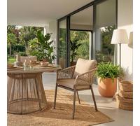 KASANOVA HESPERIDE Chaise de jardin avec accoudoirs Oriengo beige beige