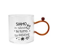 KASANOVA Mug 350 ml en verre orange Cheer Up