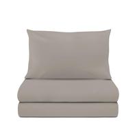 KASANOVA Parure de lit 1 place et demi coton gris New Cotton