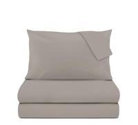 KASANOVA Parure de lit double coton gris New Cotton
