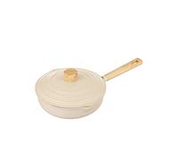 KASANOVA Poêle Haute Antiadhésive Pot Art avec Couvercle Innovant - 24 cm - Idéale pour les Cuissons Lentes et les Ragoûts (Ivoire, 24 Cm)