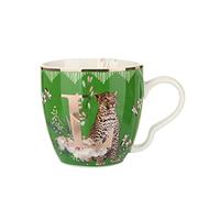 Kasanova Tasse en porcelaine Lettre L 48cl Vert Table, Thé & Café