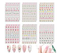 KASESSS 12 Feuilles 3D Stickers Ongles Fleurs, Bas-Relief Fleurs Nail Stickers, Beau Frais Sticker Ongle, Sticker Ongles Nail Art Autocollant, Decoration Ongle pour Femme Fille(Tulipe)
