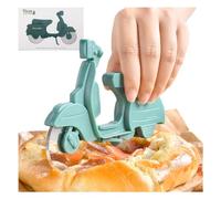 KASESSS Roulette Pizza Moto, Nouveauté Coupe Pizza Roulette, Double Couteau Pizza en Acier Inoxydable, Roulette a Pizza Anti-Adhésif, Pizza Cutter pour Gadgets de Cuisine, Outils et Accessoires(Vert)
