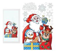 Kasmole La fenêtre d’Hiver s’accroche | Décalcomanies statiques de décor de thème de Noël | Décors saisonniers pour appareils électroménagers, Bureau, Portes vitrées, fenêtres, carrelages