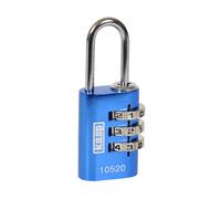 KASP K10520BLUD - Cadenas à code avec 3 rangées de chiffres KASP, 20 mm, bleu