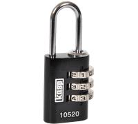 KASP K10520BLAD - KASP Cadenas à code avec 3 rangées de chiffres, 20 mm, noir