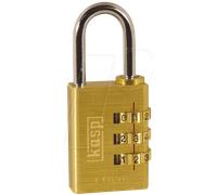 Kasp K11030D Cadenas 32 mm or-jaune avec serrure à combinaison