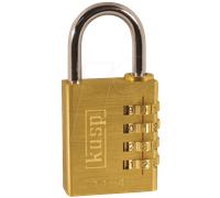 Kasp Security Cadenas K11040 – serrure à combinaison 40 mm, laiton, or-jaune