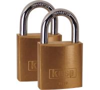 Cadenas Kasp K12030D2 or-jaune avec serrure à clé