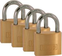 Kasp Security Cadenas K12040D4 Série 120 40 mm Or-jaune Lot de 4 Serrure à clé