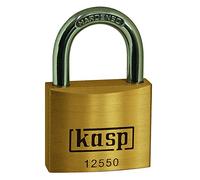 Kasp K12550A5 Cadenas en Laiton Premium, s'entrouvrant, Or/Argent, 50 mm