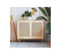 vidaXL Portes d'Armoires en Treillis 2 pcs, Panneaux de Radiateur, Portes de Bibliothèques, Décoration de Cuisine Salle de Bain, Bois de Pin Massif