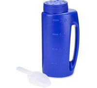 Katai - Épandeur à Main 2L Bleu avec Bec Réglable - Semoir Manuel pour Graines, Engrais, Sel de Déneigement ou Granulés - avec Pelle Incluse