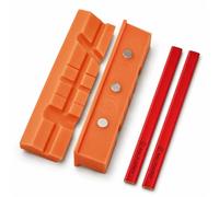 Katai - Mâchoires de protection magnétiques 15 cm pour étau - Paire de patins souples antidérapants universels en caoutchouc - Avec 2 crayons de menuisier inclus