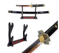 Katana One Piece Zoro Yubashiri Lame Brisée - Epée Lame Bois - Support Japonais Inclus