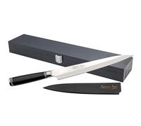 Katana Saya Couteau 24 cm Sashimi, acier inoxydable VG-10 Damas 67 couches, manche en bois de pakka, argent