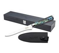 Katana Saya Couteau à désosser Pearl 15 cm - Acier Damas VG-10 à haute teneur en carbone pour une résistance et un tranchant extrêmes - Manche en acrylique avec motif abalone