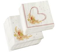 Kate Aspen Boho Lot de 30 serviettes en papier 2 plis - Serviettes de table décoratives de haute qualité - Parfaites pour les mariages, les brunchs, les fêtes prénuptiales, les fêtes prénatales