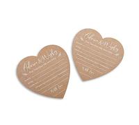Kate Aspen Wedding Advice and Wishes for The Mr and Mrs Lot de 50 Cartes en Papier Kraft Rustique
