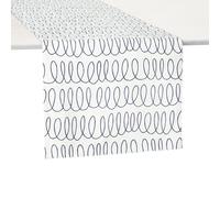 KATE SPADE NEW YORK in The Loop & Joy Dot Chemin de Table réversible 100 % Coton, Lavable en Machine, crème/Bleu Marine, 38,1 x 182,9 cm