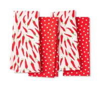 Kate Spade New York Lot de 4 torchons de Cuisine absorbants, 100% Coton, Rouge/Rose, 43,2 x 71,1 cm
