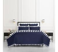 Kate Spade New York Parure de lit 3 pièces en Satin de Satin de Coton 300 Fils au Pouce carré, pour Toutes Les Saisons, Lavable en Machine, Aura astrale pour très Grand lit