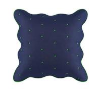 Kate Spade New York Taie d'oreiller décorative à Bords festonnés, 66 x 66 cm, Housse 100% Coton, Lavable en Machine, Bleu Marine
