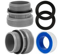 KATELUO 2 Pièces Adaptateur Tuyau Piscine, 4560 Raccord de Pompe à Piscine Kit pour Connecteur de Tuyau de Piscine 40 mm à 1 1/2 Pouces, Compatible avec Pompes Filtrantes Intex et Coleman