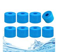 KATELUO 8 Pièces Éponge Filtrante Type S1, Filtre Éponge Cartouche, Mousse pour Filtre Piscine, Cartouche de Filtre en Mousse Réutilisables et Lavables, Convient aux Piscines, Aquariums