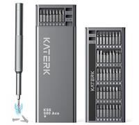 KATERK Kit de tournevis de précision 80 en 1, petit kit de tournevis avec magnétiseur/démagnétiseur, mini tournevis pour lunettes, téléphone, ordinateur, montre, ordinateur portable, lunettes
