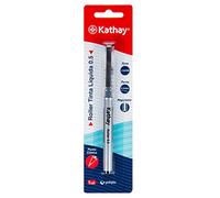 Kathay 86210610. Stylo à encre liquide, couleur noire, pointe conique 0,5 mm