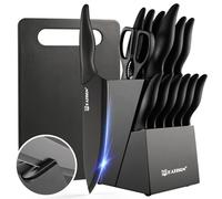 KATISUN 16 Sets Kitchen Knife Set, couteaux en acier japonais avec des lames tranchantes et durables pour une variété de scénarios de cuisine.