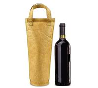 Kato Sac isotherme pour 1 bouteille de vin, bière, boissons, sac de transport avec séparateur, poignée, bandoulière, tire-bouchon gratuit, Sac isotherme pour 1 bouteille en papier, 33 x 24 x 35 cm
