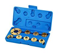 KATSU 10 pièces Kit de Guides de Routeur de Modèle en Laiton avec Adaptateur D'écrou de Blocage Kit de Bague de Guidage D'accessoire de Routeur