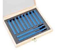 KATSU 11 Pièces Tour Tournage Fraisage Outil De Coupe Ensemble 10 x 10mm Pointe En Carbure Cémenté Embout Brasé Alésage Soudage Fraise pour Tours CNC Métaux Ingénierie 11011810