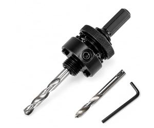 KATSU A2 Arbre pour Scie Cloche 32-152mm Hex Plus Bi Métal Core Embouts pour Scie Trépan HSS Cutter Adaptateur avec 2 Forets Pilotes HSS 122296