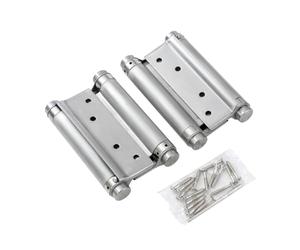 KATSU Charnières à Ressort à Double Action 5" 125mm, 1 Paire avec Vis Charnières de Porte Battantes Doubles en Acier Inoxydable pour Portes Intérieures et Extérieures de Cuisine de Café 54611050