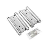 KATSU Charnières à Ressort à Double Action 6" 150mm, 1 Paire avec Vis Charnières de Porte Battantes Doubles en Acier Inoxydable pour Portes Intérieures et Extérieures de Cuisine de Café 54611060