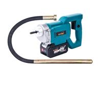 KATSU FIT-BAT 21V Vibrateur à Béton sans Fil Brushless Moteur sans Balais avec 4,0Ah Batterie et Chargeur, Tuyau de 1,2m et Arbre Flexible de 35mm de Diamètre